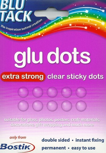 Blu tak glu dots - glu, clear